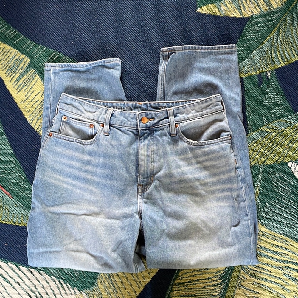 J.Crew Curvy High Rise 90s Classic Straight Jeans- size 31, scuttle wash